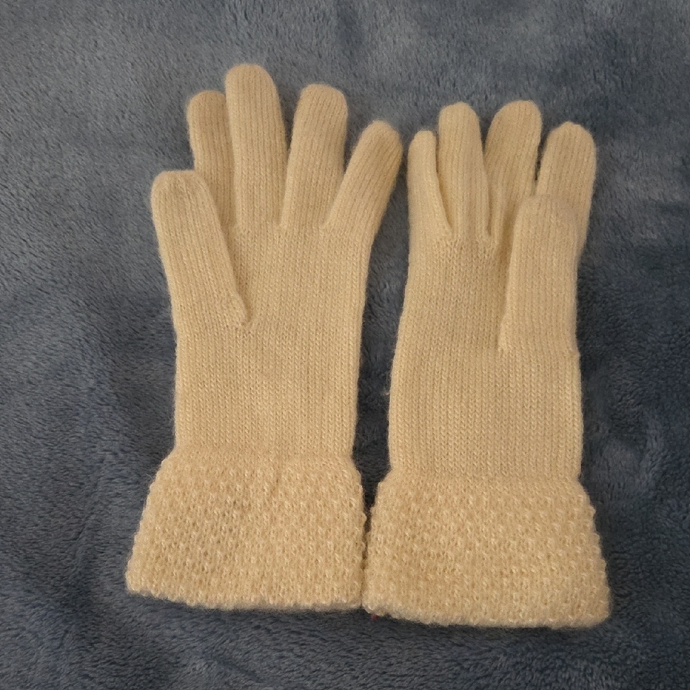 Aris Cream Knit Gloves